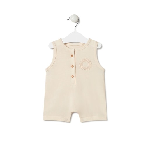 Babygrow curto de bebé Classic cor crua