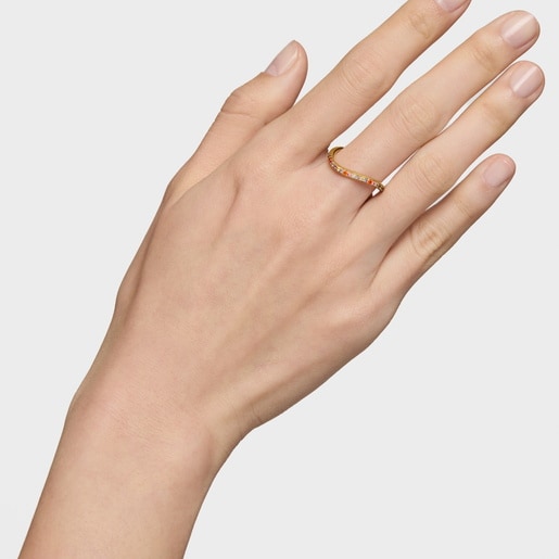 Silver vermeil TOUS Vibrant Colors Ring with gemstones