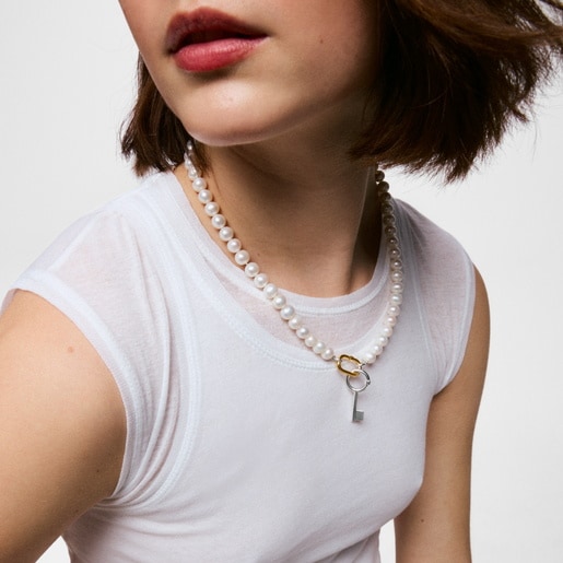 36 mm silver key motif Pendant TOUS Unlock