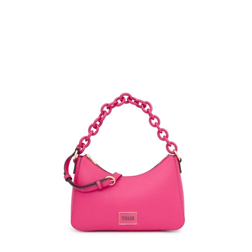 Sac porté épaule fuchsia TOUS Sylvia