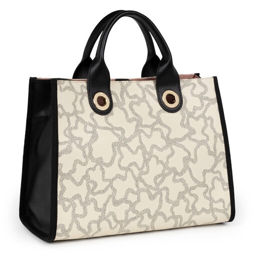 Mittelgroße Shopping-Tasche Amaya Kaos Icon mehrfarbig in Beige