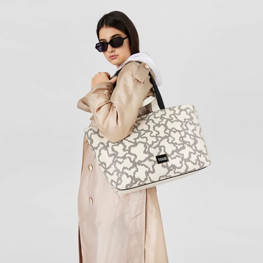 Medium beige Kaos Pix Tote bag