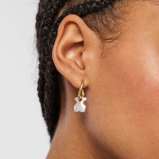 Two-tone Luah bear Earrings