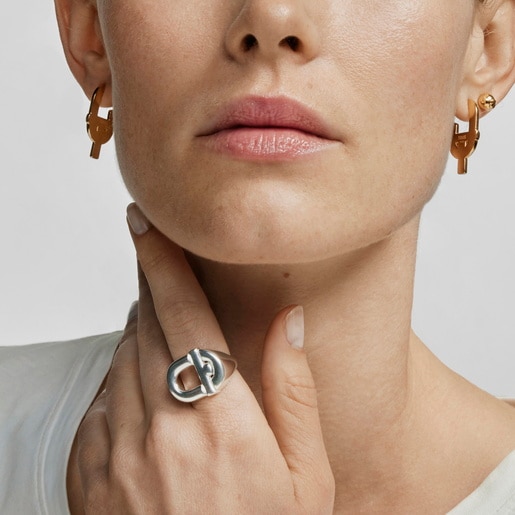 TOUS MANIFESTO Signet ring in silver