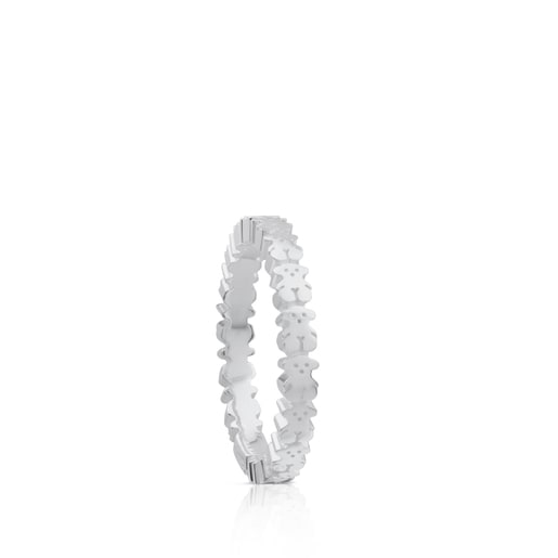 Silver TOUS Bear Row bracelet with silhouettes | TOUS