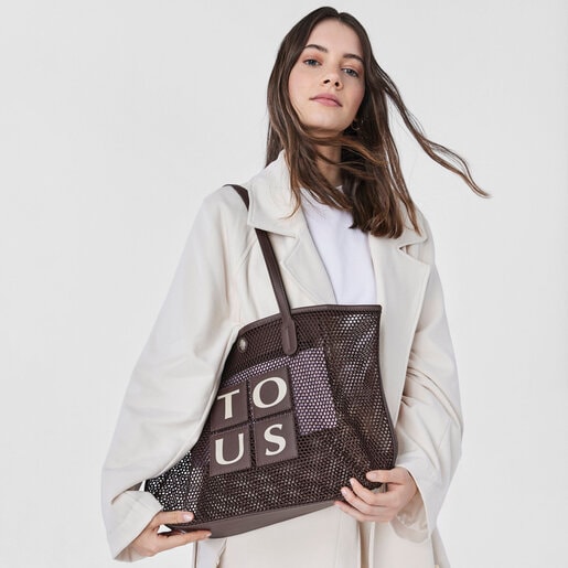 Brown TOUS Net Tote bag