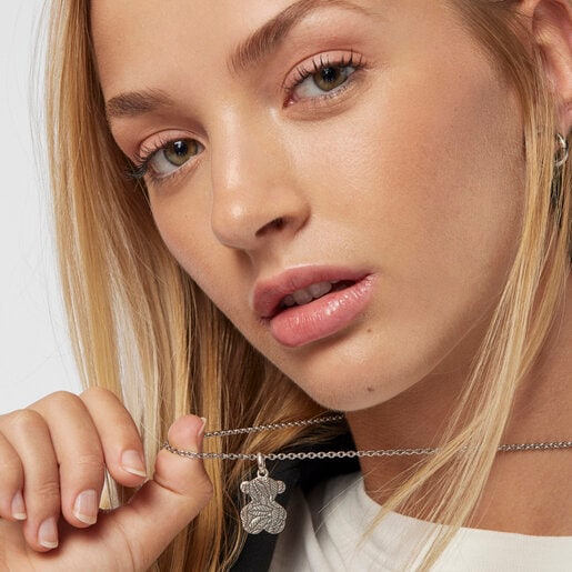 Маленькая подвеска Fragile Nature из оксидированного серебра