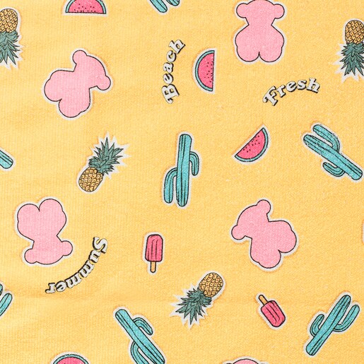 Toalla de playa Cactus amarilla