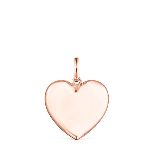 Rose Silver Vermeil Sweet Dolls heart Pendant