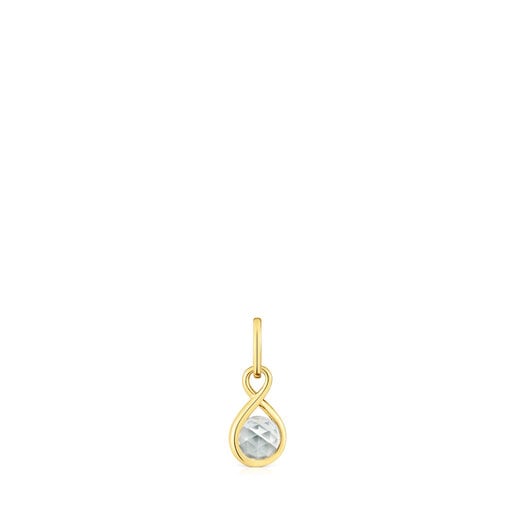 Silver vermeil Pendant with prasiolite Alma Motif | TOUS