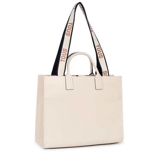 Large beige TOUS La Rue Amaya Shopping Bag | TOUS