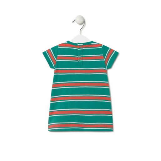 Vestido às riscas Casual verde