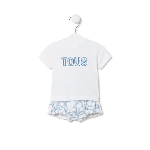 Tous - Baby Outfit In Kaos Blue - Textil