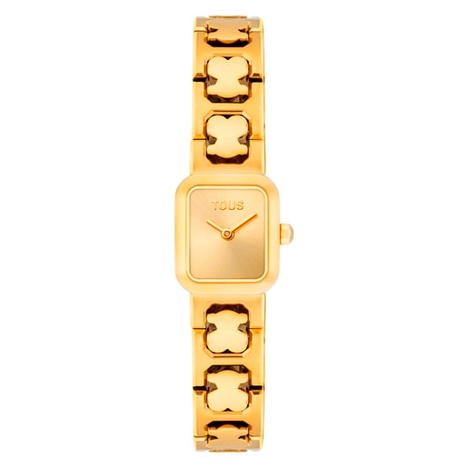Montre analogique avec bracelet en acier doré Icon Time