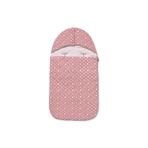 Universal-fit baby footmuff in Soft pink