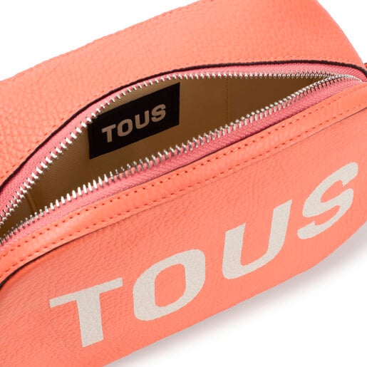 حقيبة TOUS Logo Lynn بحزام يلتف حول الجسم من الجلد باللون البرتقالي
