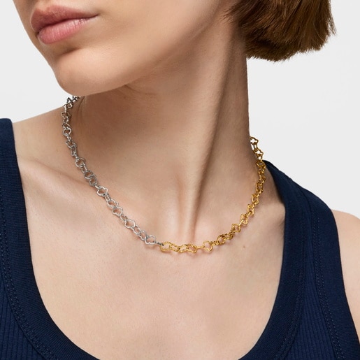 Two-tone TOUS Carrusel bear-motif Choker