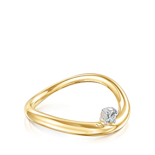 Anillo de oro y diamante Hav