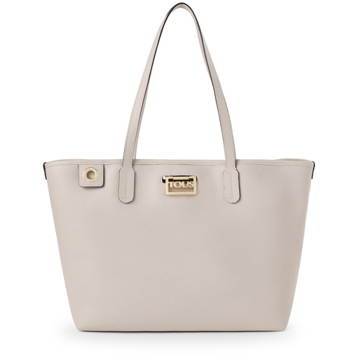 Beige leather TOUS Legacy Tote bag | TOUS