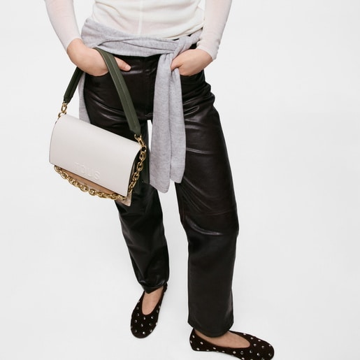 Medium ivory-colored Audree Crossbody bag Kaos Icon