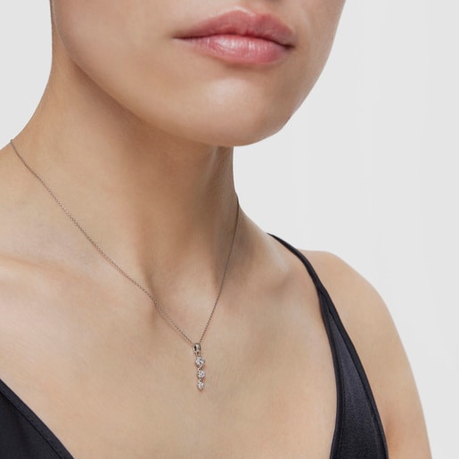 Collier ras du cou en platine avec diamants créés en laboratoire Les Classiques LGD