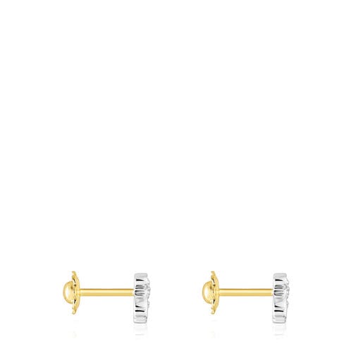 Gold Puppies earrings with diamonds bear motif | TOUS