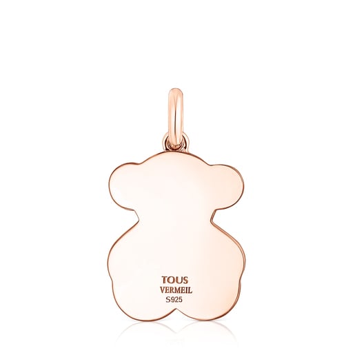 Anhänger Areia aus rosa Vermeil-Silber mit Perlen