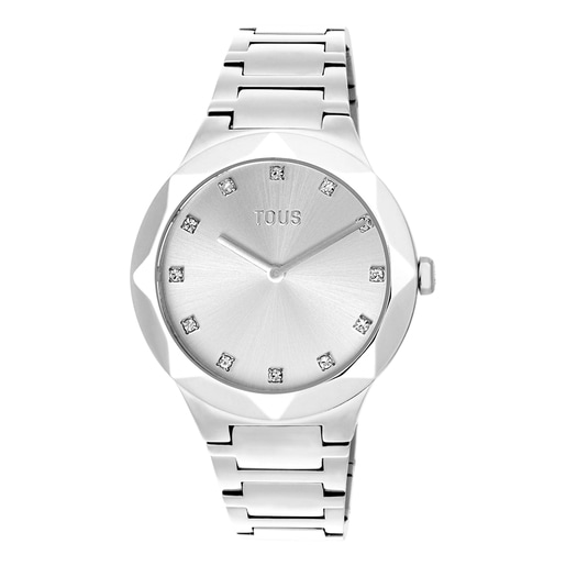 Analogue watch with steel wristband Karat Round | TOUS