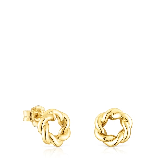 Gold Twisted Earrings | TOUS