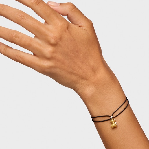 ナイロン素材とツートーンのダブルベア・ブレスレット Bold Bear