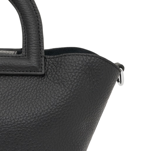 Small black leather Shoulder bag TOUS Dora