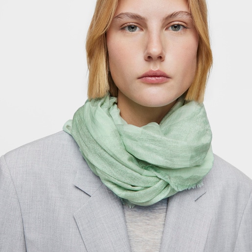 Stone gray and mint green Foulard TOUS Alda