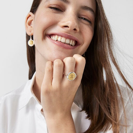 Кольцо с камеей Oceaan двух оттенков