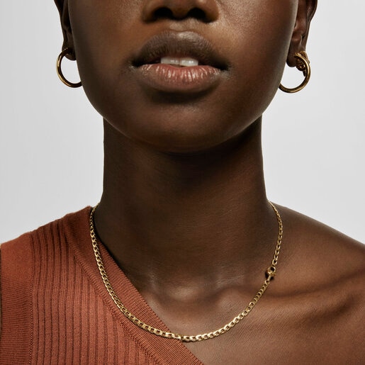 TOUS MANIFESTO curb chain Choker with 18kt gold plating over silver