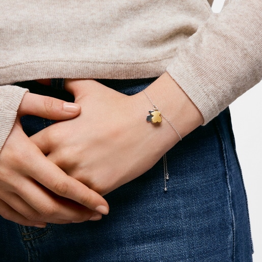 Sweet Dolls two-tone chain bear Bracelet