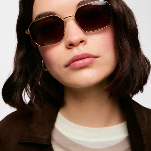 Blue Sunglasses TOUS Geometric Metal