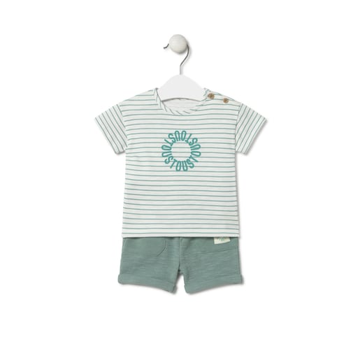 Baby girls outfit in Circle green