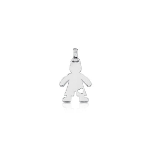 Silver Sweet Dolls boy-heart Pendant | TOUS