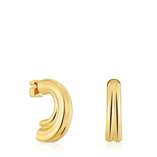 18kt gold plating over silver Hoop earrings with bear motif TOUS 1950