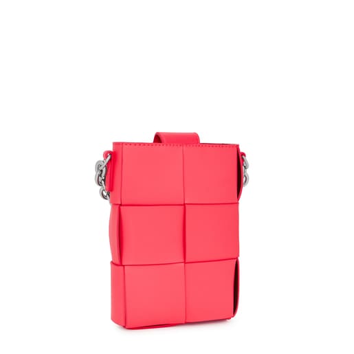 Fluorescent pink and brown TOUS Damas Mini handbag