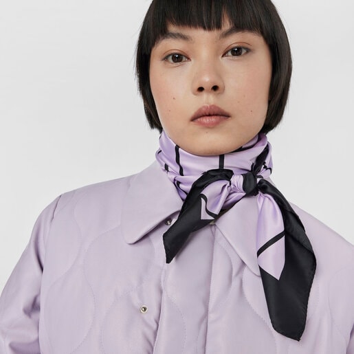 Pañuelo de poliéster malva TOUS Maar