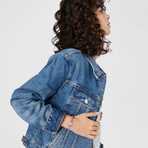 צמיד אלסטי Sweet Dolls בצבע בורגונדי בשילוב כוכב כסף