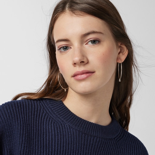 Silver hoop Earrings TOUS Bear | TOUS