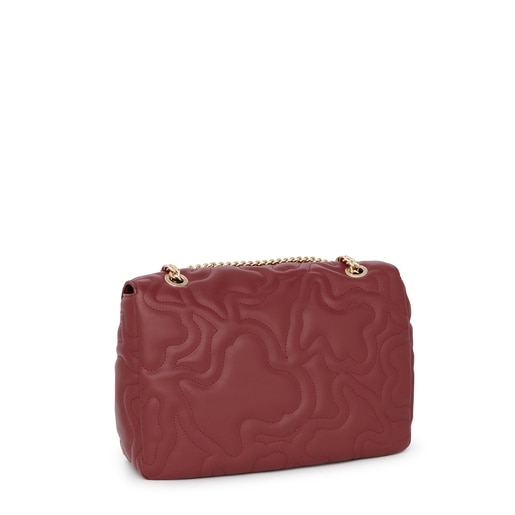 Medium burgundy Kaos Dream shoulder bag with flap