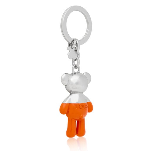 Llavero plateado y naranja TOUS Teddy Bear