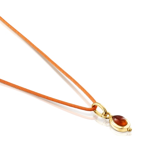 Magic Nature Necklace with carnelian and orange cord