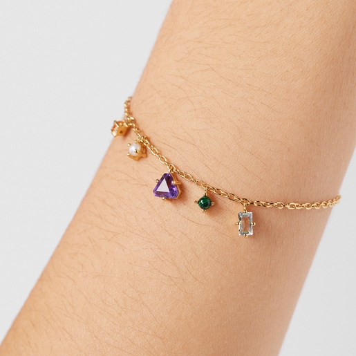 Браслет TOUS Good Vibes из вермеля c драгоценными камнями