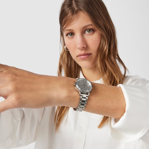 Reloj analógico Rond Straight de acero