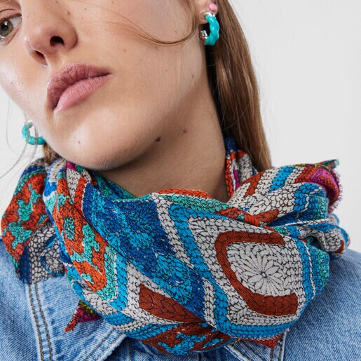 Foulard TOUS Crochet bleu