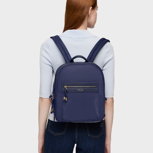 תיקי גב Brunock Chain מקנבס בצבע נייבי